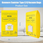 22 Pack Replacement Vacuum Bags Compatible with Kenmore Canister Type C/Q 5055 50555 50558 50557 and Type C-5 C-18 Vacuum