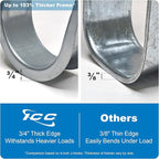ICC Beam Clamp J Hook 2” with Retainer Clip - Galvanized Steel Cable Management Hooks for Hanging Cable to Beams - Rust-Resistant, EIA and TIA Compliant - 2 Inch 25 Pack