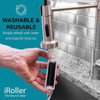Screen Cleaner by iRoller - No Need for Spray or Wipes - Liquid Free iPad Screen Cleaner Roller Tool - Washable & Reusable - Phone Screen Cleaner Ideal for iPhone, Laptop, Computer Touchscreen - 3.5"