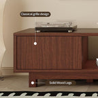 Maggym 70″ TV Stand with Storage, Modern Media Console with 2 Doors and Open Shelves, Entertainment Center for Living Room, Walnut