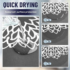 Teenyyou 1 Pcs 26" x 18" Dryer Top Protector Mat, Washer and Dryer Topper, Non Slip Waterproof Machine Cover Dust Proof Quick Drying Topper Pad for Laundry and Kitchen (Mandala)