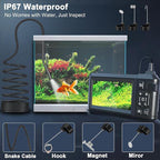 Endoscope Camera with Light, Borescope Camera with 4.3" IPS Screen, 1080P HD with 8 LED Lights, 16.4FT Semi-Rigid Cord Bore Scope,IP67 Waterproof Sewer Borescope,Gadgets for Men & Tools for Men