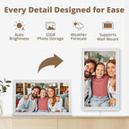 Digital Wall Calendar 21.5 Inch – Interactive Touch Screen Electronic Calendar & Smart Family Hub with Cross-Device Sync, Schedules Reminders, Chore Chart, Rewards & Photo Display