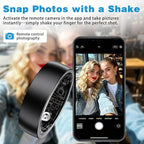 S SECRETTOP Smart Ring for Women & Men, Activity Tracker Ring, Heart Rate Monitor, Sleep Monitoring, Step Counting, Calorie Pedometer, No Subscription Fee, iOS Android (Black 10)
