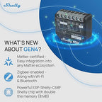 Shelly 2PM Gen4 | Wi-Fi, Zigbee & Matter 2-Channel Smart Relay Switch with Power Metering | Home Automation | Alexa, SmartThings, Google Home, HomeKit Compatible | Roller Shutters Control (4 Pack)