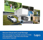 Tapo 2K Dimmable Floodlight Security Camera Outdoor Wireless w/Solar Panel, Pan/Tilt, 360º AI Tracking, Free Person/Vehicle Detection, Works w/Alexa and Google Assistant, SD/Cloud, C615F KIT