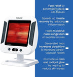 Beurer IL60 Infrared Heat Lamp for Red Light Therapy for Face, Body, Sinus & Skin, Pain Relief & Muscle Recovery, Adjustable Treatment Time, Protective Eyewear Included