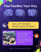 TourBox Lite Bluetooth - Drawing Bundle with Device & Clip Studio Paint Debut (Activation Card), Artist Go-to Compact Macro Keypad Editing Keyboard with Custom Software - CSP Starter Wireless Kit