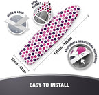 COTTY HOME Extra Thick Ironing Board Covers with Pad Standard Size 15x54, Snug Fit Adjustable Drawstring Tightening with Stopper, Heat Reflective Coating, Nose Pocket and Fastener Straps, Polka Dots