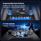 AceGamer Pluto 2.4G Wireless Bluetooth Controller for PC/Switch/Switch 2/iOS/Android/Steam,TMR Joysticks,Hall Effect Triggers,4-Motors Vibration,1000Hz Polling Rate,Force-balanced Lever Bumpers,Pragrammable Back Buttons