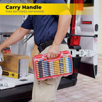 Ontel Battery Organizer with Tester | Stores 180 Batteries | Clear Locking Lid | As Seen On TV | Pack of 2