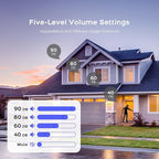Clouree Security Window and Door Alarm Sensor, Wireless Sensor Door Window Burglar Alarm Door Chimes When Door Opens 5-Level Volume Control Wireless Easy Installation for Home, Garage