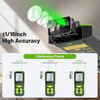 Huepar 330FT Green Laser Measuring Tool with Angle Sensor, ±1/16in (±1.5MM) Accuracy, Rechargeable Digital Laser Room Measuring Device, Laser Distance Measurement, Gifts for Men, Fathers Day Birthday