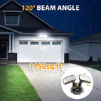 Onforu 32w 3200LM Dusk to Dawn Outdoor Lighting,6500K Dual-Head Flood Light Outdoor with Photocell,IP66 Waterproof Security Lights,2Pack Exterior Daylight off and Night On White Light for Patio Garden