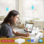 COOLWINDS Motorized Blinds with Remote Cordless Automatic Motorized Shades Custom Blinds for Windows Smart Curtains Compatible with Alexa Google Home(Light Filtering Linen Sandy Beach,W20 x H72in)