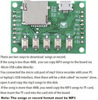 Geekstory MP3 Playback Kit Voice Recording Module Sound Recorder Board with Speaker+PIR Sensor Support USB Download and TF Card for DIY Welcoming Toys Greeting Card Music Box