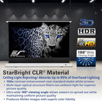 Elite Screens Kestrel Tab-Tension CLR, 101 inch 16:9, Ultra-Short Throw Ceiling Ambient Light Rejecting ALR Electric UST Floor-Rising Projection Motorized Front Projector Screen, FTE101XH3-CLR, White