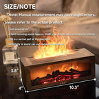 Fireplace Flame Air Diffuser Humidifier,7 Colors Aromatherapy Essential Oil Diffuser,Ultrasonic with Timer for Home,Bedroom,Office,Yoga (Dark Wood Grain)