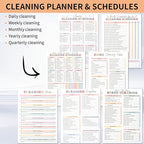 ADHD Cleaning Planner‌, Cleaning Plan Schedule and Checklist‌ for Adults and Teens, Adhd Cleaning and Organizing Planner, Daily Weekly Monthly Checklist for Home, Reusable ‌DIY Household Cleaning Planner‌