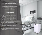Extract-All Mobile ULPA Air Scrubber and Negative Air Filter Machine, for Industrial Commercial Medical Contamination, Isolation Rooms Usage Heavy Duty Fume Extractor and Source Capture Purifier