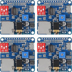 Diann 4pcs MP3 Voice Playback Module DY-SV5W Player Music Voice Board IO Trigger UART Serial Adapter Control Playback Module Sound Board Amplifier Board Support 32G Card