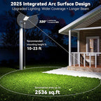MMKT Solar Lights Outdoor, 8000W 3 Color Solar Street Lights, Commercial Solar Parking Lot Lights Waterproof Dusk to Dawn, Security Flood Lights with Motion Sensor for Yard, Basketball Court 2Pack