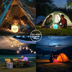 TUMPETY Ambient Lighting for Indoor/Outdoor, Camping Lantern Rechargeable, 7 Colour Portable Lamp for Home Party, Top Control