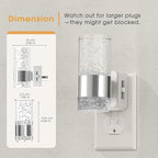 Briignite Night Light, 2 Pack Dimmable Night Lights Plug into Wall, Bubble Night Light with 0-100 LM Adjustable Brightness, Automatic Night Lights with Dusk to Dawn Sensor, for Bathroom Hallway