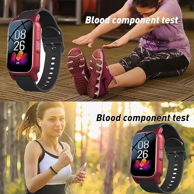 Elderly Fall Watch, Smart Watch for Men Women Wtih Sos Call and Health Monitoring, Ip67 Waterproof, Emergency Call Bracelet, for Seniors & Adults, Christmas and Birthday Gifts, 4G Safety(Black)