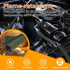 Holed 1 inch Split Braided Cable Management Sleeve for USB Cable Power Cord Audio Video Cable, High-Temperature Automotive Harness Wire Loom Cord Protector from Cat Dog Chewing (Yellow, 10FT)