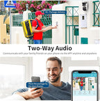 VSTARCAM Three-Lens Security Camera,2K Outdoor Camera,Human Detection,Home Security Cameras Outdoor,Night Vision,Siren & Spotlight Alarm,Two Way Audio,Local & Cloud Storage,10x Zoom