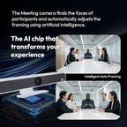 GoPresence 4K Ultra HD Meeting Bar – All-in-One Video Conferencing System with 120° Wide-Angle Lens, 6 Mics with 20ft Pickup Range, Dual Speakers, Plug-and-Play USB for Zoom/Teams/Meet – Medium Rooms