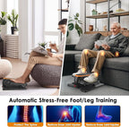 Under Desk Elliptical Machine for Senior Mini Elliptical Leg Exerciser with Remote Quiet Portable Electric Seated Foot Pedal Exerciser for Home Office
