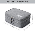 mygreen Electronics Organizer, Electronic Accessories Double Layer Travel Cable Organizer Cord Storage Bag for Cables, Power Bank, USB Flash Drive and More Gray