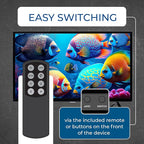 OREI 4-Port eARC 8K Audio Extractor 4x1 Switch for Monitors TVs, Extract Dolby Atmos to Convert Sound bar 4K @ 120hz 18G ARC HDCP 2.3 Perfect for 8K Displays, CEC, Remote Control Works for Sonos Bose
