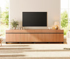 WAMPAT Modern TV Stand for TVs up to 120 inch, 4 in 1 Wood Entertainment Center TV Console Table with Adjustable Shelves and Metal Base for Living Room,Bedroom, Mocha