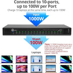 SIIG 16-Port Industrial USB-C PD Charging Station - 1000W - up to 10 USB-C 100W - up to 16 USB-C 60W (ID-US0C11-S1)
