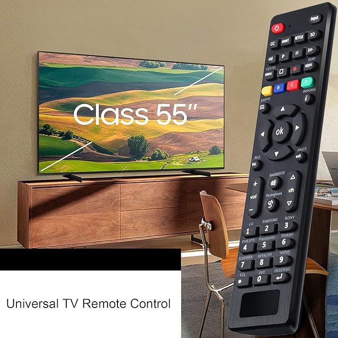 Universal TV Remote for Samsung, TCL, Philips, Vizio, Sharp, Sony, Panasonic, Sanyo, Insignia, Toshiba and Other Brands LCD LED 3D HDTV Smart TV Remote Control