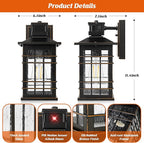 Motion Sensor Outdoor Light Fixture Wall Mount, Dusk to Dawn Oil-Rubbed Bronze Waterproof Outside Porch Light with E26 Base, Anti-Rust Exterior Wall Lantern with Bubble Glass for House Garage Garden