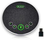 TONGVEO Bluetooth Speakerphone Conference Microphones, Wireless Conference Speaker 360°Voice Pick up with 4 AI Noise Cancellation Mics USB/Dongle/Bluetooth Connection 8 Hour Call Time for 8-12 People