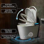 Casta Diva Smart Toilet with Bidet Built in, Auto Open Close, Foot Sensor, 1000 MaP Auto Flushing, ADA Comfort Height, Artistic Lighting, Smart Heated Seat, Foam Dispenser, Tank Built in (CD-U010Pro)