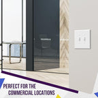 ENERLITES Jumbo Double Toggle Switch Cover, Large Two Gang Light Switch Wall Plate, Gloss Finish, Oversized 2-Gang 5.5" x 5.5", Unbreakable Polycarbonate Thermoplastic, UL Listed, 8812O-W, White