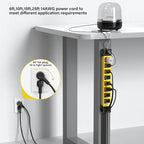 Power Strip with Individual Switches - 8 Outlet Heavy Duty Power Strip with Cord Manager,1200J Surge Protector Home Office Garage Industrial Workbench