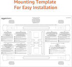 Amazon Basics Full Motion TV Wall Mount with Horizontal Post Installation Leveling for 32 to 86 inch TVs, Black