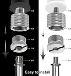 IXTECH Mic Stand Adapter Set 8 pieces Metal Microphone Stand Screw Thread Adapter 5/8 Female to 3/8 Male 3/8 Female to 5/8 Male 5/8 Female to 1/4 Male 1/4 Female to 5/8 Male Tripod Adapter ADP01A Slvr