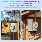 Digital Electric Meter,120V 2 Wire KWH Meter,Watt Meter, Used for RV and Home Meter