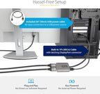 StarTech.com DP to Dual HDMI MST HUB - Dual HDMI 4K 60Hz - DisplayPort Multi Monitor Adapter with 1ft / 30cm Cable - DP 1.4 Multi Stream Transport Hub, DSC | HBR3 - DP to HDMI Splitter (MST14DP122HD)