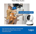 TP-Link Tapo 2K QHD Pan/Tilt Security Camera for Pet Camera, Baby Monitor, Motion Detection, Motion Tracking, 2-Way Audio, Night Vision, Cloud &SD Card Storage, Works w/Alexa & Google Home(Tapo C220)