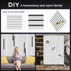 BSHEAD 8 Pack 2-Layer Large Soundproof Wall Panels, 15.7 x 15.7 x 0.43 in Sound Proof Foam Panels for Walls, 0.9lb/ft³ High Density, 3D Acoustic Panels,Artistic Noise Dampening Panels White&Black