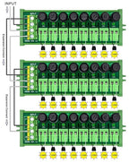 Screw Mount AC 24-250V 8 Channel Pluggable Top Wiring Terminal Block Power Distribution Fuse Module, HCDC HD065VP